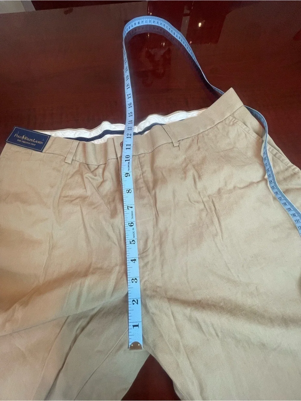 Polo Ralph Lauren The Preston Pant Linen Blend Chino Khaki Trousers 38x34 NWT
